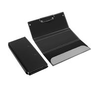 Portable Foldable Nursing Clipboard, Folding Metal Clipboard Pocket Size, Whitecoat Clipboard Nurse Edition Trifold, Occupational Therapy Clipboard for Doctors（Black）