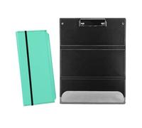 Portable Foldable Nursing Clipboard, Folding Metal Clipboard Pocket Size, Whitecoat Clipboard Nurse Edition Trifold, Occupational Therapy Clipboard for Doctors（Light Blue）