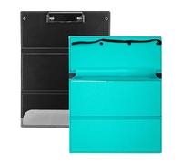 Portable Foldable Nursing Clipboard, Folding Metal Clipboard Pocket Size, Whitecoat Clipboard Nurse Edition Trifold, Occupational Therapy Clipboard for Doctors（Dark Blue）