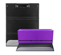 Portable Foldable Nursing Clipboard, Folding Metal Clipboard Pocket Size, Whitecoat Clipboard Nurse Edition Trifold, Occupational Therapy Clipboard for Doctors（Purple）