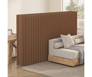 Portable Foldable Paper Room Divider - Adjustable Paper Partition Wall for Commercial Use Retail Displays Office Decor & Window Showcases (Brown H1.8m x L2m)