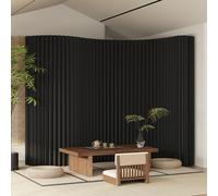 Portable Foldable Paper Room Divider Privacy Partit Sn for Office RetaDisplays & Commercias (Black H2.4m x L)
