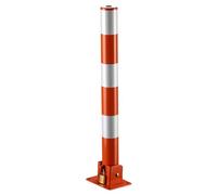 Portable Foldable Parking BER with Padlock 23.6" Heavy Du Iron Safe Bold for Driveway & Parking Lot Protect Easy Install Traffic Post for Securi & Control