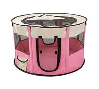 Portable Foldable Pet Playpen,Collapsible Round Pet Park, Exercise Pen Kennel Crate Cage Tent,Dog Pet Cat Rabbit Guinea Pig Fabric Playpen,Indoor/Outdoor Use Washable