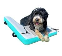 Portable Foldable Pet Pool Ramp, Floating Dog Dock Platform with Inflatable Stairs for Easy Water Access, Ideal for Small to Large Dogs