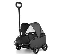 Portable Foldable Pet Stroller for Small Dogs & Cats Lightweight Travel Cart with Canopy & Safe Features Ideal for Outdoor Wal & Trips (Black)