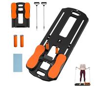 Portable Foldable Pilates Board - Abdominal Core Trainer with Resistance Bands, Compact PP Platform, Space-Saving Home Workout Board Equipment for Women Men, Full-Body Exercise