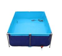 Portable Foldable PVC Canvas Fish PondTemporary Viewing Pool for Turtles Fish & Small PetsLightweight Easy Setup (1m x 0.6m x 0.5m)