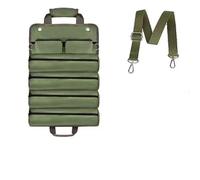 Portable Foldable Roll Up Tool Bag, Heavy Duty Tool Organizer Bag with 2 Detachable Pouches, for Mechanic Craftsman, Car Truck Storage, Home Maintenance, Workshop and Garage Use