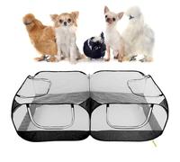 Portable Foldable Small Animal Playpen With Open Layout, Spacious Pet Playpen Chicken Run Coop Suitable for Hen Duck Rabbit Backyard Garden Raising Users (Black)