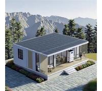 Portable Foldable Solar-Powered Off-Grid Modular Tiny Home | Prefab Mobile Container Cabin | Modern Villa with Bedroom Bathroom and Kitchen for Remote Living & Rental