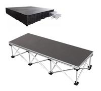 Portable Foldable Stage Platform 1.2x4ft 3x3ft, Modular Aluminum Truss Performance Stage Stand for Music Festivals, Corporate & School Events(48x14.6x7.9in/122x37x20cm)