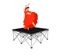 Portable Foldable Stage Platform, Heavy Duty Performance Riser for Kids Playhouse, Band Concerts & School Events