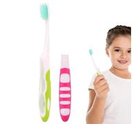Portable Foldable Toothbrush | Folding Backpacking Toothbrush | Caterpillars Soft Portable with High-Density Bristlesc for Guest
