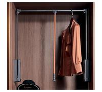 Portable Foldable Tripod Clothes Drying Rack - Space-Saving Floor Standing Laundry Drying Solution With Rotating Design & Lifting Pull-Down Rod, Double Buffer Rails For Efficient,650-910Mm-Grey