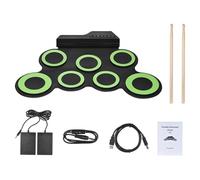 Portable Foldable USB Electronic Drum Set for Travel Outdoor and Home Practice with Multiple Sound Effects USB Rolling Up Drum