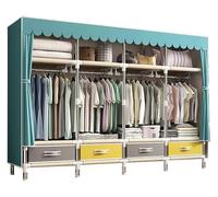Portable Foldable Wardrobe Closet - Lightweight Canvas Clothing Rack with Dividers Space-Saving Sto Solut for Home Dorm Travel Easy Assembly & Design