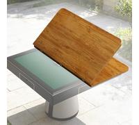 Portable Foldable Wood Tabletop 24" 39" Adjustable Outdoor Dining Table Replacement Top Versatile Square Desktop for Temporary Use (Oak 84cm/33)