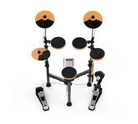 Portable Folding 4 Drums And 3 Cymbals Double Pedal Electric Drum Kit Silicone Drum Surface Electronic Drums for Beginners