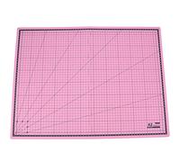Portable Folding A2 Self Healing Cutting Mat, Foldable Cutting Board with Grid Lines for Paper Leather Fabric Crafts, Non - Slip Carving Pad for Art School Home Use (Pink)