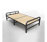 Portable Folding Adult Bed,Adult folding bed, Wooden Slats Support, Frame Bed, Folding Bed Cot, Mattress Foundation, Noise Free, Portable&Lightweight, Sturdy Steel Frame (Size:39 * 78i