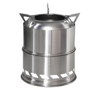 Portable Folding Backpacking Wood Stove with Carrying Bag, Compact Small Wood Burning Stove for Camping, Hiking, Outdoor Cooking, Lightweight