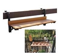 Portable Folding Balcony Bar Table for Railings Outdoor Side Table 80x26cm Countertop Garden Deck Table Perfect for Porch Backyard & Patio Use