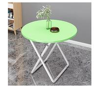 Portable Folding Balcony Round Table - Small 80cm Metal Dining Table with Marble Top - Ideal for Kitchen Coffee and Outdoor Use - Compact & Stylish Design