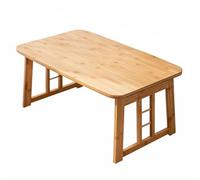 Portable Folding Bamboo Coffee Table - Japanese Floor Sitting Tea Table for Living Room Home Office Dining Room Style Original Color 80x50x36cm