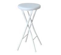 Portable Folding Bar Stool Backless Chair for Kitchen & Recreation Room 49cm 19in Lightweight & Space Saving Ideal for Events & Home Use 1pc White