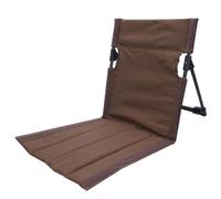 Portable Folding Beach Chair - Lightweight Outdoor Lounger with Cushioned Mat Ideal for Camping Hiking Fishing Barbecues - Brown Color Perfect for Beach & Grass Use