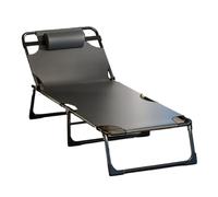 Portable Folding Bed.Portable Folding Bed for Adults Thickened and Thickened Steel Frame, 4 Positions Backrest Adjustment, for Office Lunch Break Hospital Escorts, Outdoor Camping(Black,191