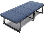 Portable Folding Bed with Foam Mattress - Sturdy Metal Frame Single Guest Sofa Bed Space-Saving Foldable Design for Easy Storage and Comfort