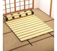 Portable Folding Bed with Wooden Mattress Replacement Solid Pine Bed Slats Bunkie Board Roll Slat with Nylon Cord for Indoor Bedroom Use (W60xL20)