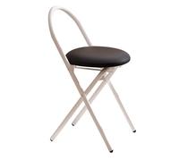 Portable Folding Camping Chair with Cushioned Backrest, High Stool for Kitchen and Playroom, Brown Color - Lightweight & Durable, Perfect for Outdoor & Indoor Use