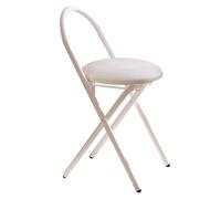 Portable Folding Camping Chair with Cushioned Backrest, High Stool for Kitchen and Playroom, Brown Outdoor Seating Solution for Comfort and Convenience