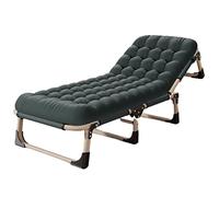 Portable Folding Camping Cot & 5 Position Lounge Chair Adjustable Outdoor Chaise for Camping Beach Pool Lawn Patio Sun Tanning & Office Use Lightweight & Durable