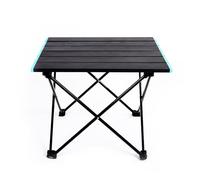 Portable Folding Camping Table 41x35x31cm Black Roll-Up Aluminum Table with Carry Bag Lightweight Outdoor Table for Camping Picnics Beach and Travel