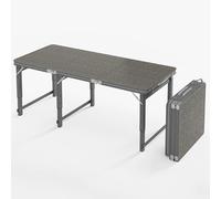 Portable Folding Camping Table Adjustable Height Aluminum+MDF 180x60cm for Indoor/Outdoor Use Beach Picnic Lightweight and Easy Setup