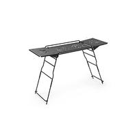 Portable Folding Camping Table - Iron Platform Outdoor Table Removable Console for Easy Transport Lightweight & Sturdy Perfect for Picnics BBQs & Camping Trips