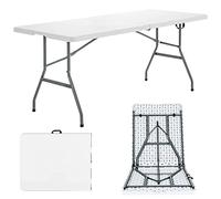 Portable Folding Camping Table with Carrying Handles Versatile Trestle Picnic Table for Outdoor and Indoor Use Ideal for