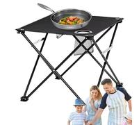 Portable Folding Camping Table with Cup Holders - Ideal Outdoor Desk for Backyard Beach Garden Patio Picnic Fishing Balcony Home - Compact and Versatile
