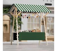 Portable Folding Cart with Wheels for Commercial Use - Hot Dog, Coffee, Flower, and Candy Stand - Wooden Concession Stand for Outdoor Events (F2 150 * 60 * 200)