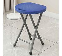 Portable Folding Chair for Adults 45cm Height Round Blue Stool Compact Design for Camping Outdoor Activities Easy Storage and Transport Lightweight and Durable Folding Stool