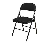 Portable Folding Chair, Lightweight No-Arm Garden Stool with Padded Mesh Seat, No Assembly Needed, Simple Sle for Outdoor Par, Wedding - Black