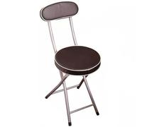 Portable Folding Chair with Padded Seat, Lightweight Metal Study Stool for Kitchen & Bedroom, 120kg Load Capaci, Modern Space-Saving Design for Home & Office Use