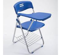 Portable Folding Chair with Tablet Arm, Stackable Mesh Backrest and Padded Seat for Office, School, and Training Sessions