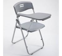 Portable Folding Chair with Tablet Arm, Stackable Mesh Backrest and Padded Seat for Office, School, and Classroom Use