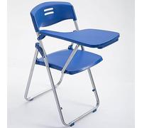 Portable Folding Chair with Tablet Arm, Stackable Mesh Backrest and Padded Seat for Office, School, and Training Sessions
