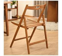 Portable Folding Chair with Wooden Backrest Easy Open Mechanism Slatted Seat 45cm Seat Height Lightweight for Indoor Outdoor Use table Grip Design